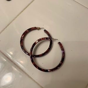 ASOS Multicolored Acetate Hoops Earrings